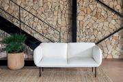 sofa with white corduroy fabric by symphony mills